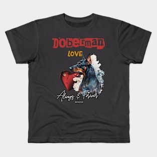 Doberman Love Kids T-Shirt